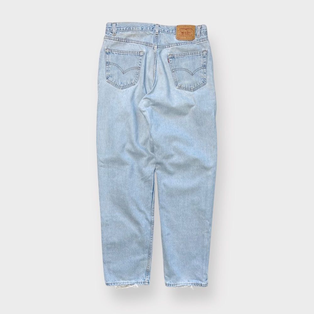 Vtg Y2K Levi's 550 Relaxed Fit Thrashed Jeans, 501 Loose Baggy Worn, 34 x 33 - Picture 2 of 9
